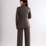 ADRIENNE BLAZER WITH WAISTCOAT & STRAIGHT LEGGED PANTS SET