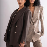 ADRIENNE BLAZER WITH WAISTCOAT & STRAIGHT LEGGED PANTS SET