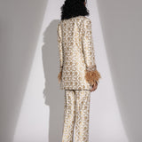 MADONNA BLAZER WITH BRALLETE AND STRAIGHT FIT PANTS SET