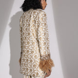 MADONNA BLAZER WITH BRALLETE AND STRAIGHT FIT PANTS SET